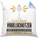 Vogelschützer Geschenk Kissen mit Füllung 40x40 Ich Bin Vogelschützer Aber Sag Doch Einfach Superheld Lustige Geschenkdiee für Vogelschützer (Grau) Blau Trendation