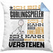 Curlingspieler Geschenk Kaffee-Kissen mit Füllung 40x40 Geschenkidee für Curlingspieler Ich Bin Curlingspieler Ich Kann Es Dir Erklären Jedoch Nicht Für Dich Verstehen Spruch Lustig (Grau) Blau Trendation