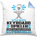Keyboard-Spieler Geschenk Kissen mit Füllung 40x40 Ich Bin Keyboard-Spieler Aber Sag Doch Einfach Superheld Lustige Geschenkdiee für Keyboard-Spieler (Grau) Blau Trendation
