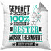 Musiktherapeut Geschenk Lustiger Spruch für Musiktherapeut Geschenkidee Bester Musiktherapeut Der WeltKissen mit Füllung 40x40 (Grau) Grau Trendation