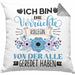 Kollegin Kissen mit Füllung 40x40 Geschenk Lustiger Spruch Geschenkidee Ich Bin Die Verrückte Kollegin Von Der Alle Geredet Haben (Grau) Grau Trendation
