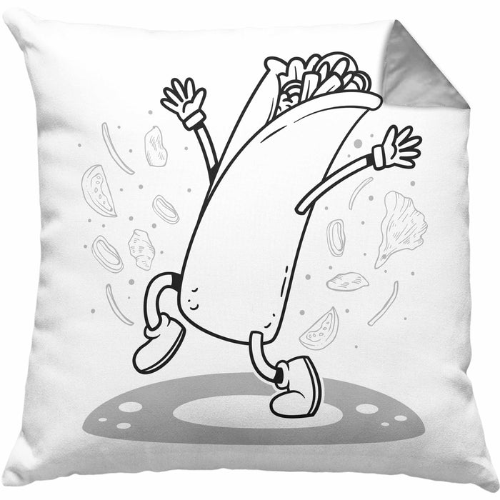 Burrito Geschenk Kissen mit Füllung 40x40 (Grau) Grau Trendation