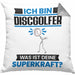 Discgolfer Kissen mit Füllung 40x40 Geschenk für Discgolfer Geburtstag Lustiger Spruch Was Ist Deine Superkraft (Grau) Grau Trendation
