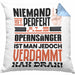 Opernsänger Geschenk Kissen mit Füllung 40x40 Lustige Geschenkidee für Opernsänger Geburtstag Niemand Ist Perfekt Aber Als Opernsänger Ist Man Nah Dran (Grau) Blau Trendation