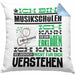 Musikschüler Geschenk Kissen mit Füllung 40x40 Geschenkidee für Musikschüler Geburtstag Lustig Ich Bin Musikschüler Ich Kann Es Dir Erklären Aber Nicht Für Dich Verstehen (Grau) Blau Trendation