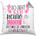 Rhythmische Gymnastin Kissen mit Füllung 40x40 Geschenk So Sieht Eine Richtig Coole Rhythmische Gymnastin Aus Geschenkidee Spruch Lustig (Grau) Grau Trendation