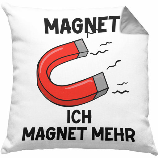 Dank Meme Kissen mit Füllung 40x40 Magnet Wortspiel Ich Magnet Mehr Geschenkidee Depressionen (Grau) Grau Trendation