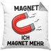 Dank Meme Kissen mit Füllung 40x40 Magnet Wortspiel Ich Magnet Mehr Geschenkidee Depressionen (Grau) Grau Trendation