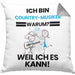 Country-Musiker Geschenk Kissen mit Füllung 40x40 Lustiger Spruch Ich Bin Country-Musiker Warum Weil Ich Es Kann Geschenkidee Bester Country-Musiker Geburtstag (Grau) Grau Trendation