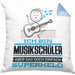 Musikschüler Geschenk Kissen mit Füllung 40x40 Ich Bin Musikschüler Aber Sag Doch Einfach Superheld Lustige Geschenkdiee für Musikschüler (Grau) Blau Trendation