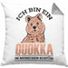 Lustige Kissen mit Füllung 40x40 Quokka-Motiv Geschenk für Quokka Liebhaber Menschen Kostüm (Grau) Grau Trendation