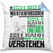 Wildtierforscher Geschenk Kaffee-Kissen mit Füllung 40x40 Geschenkidee für Wildtierforscher Ich Bin Wildtierforscher Ich Kann Es Dir Erklären Jedoch Nicht Für Dich Verstehen Spruch Lustig (Grau) Blau Trendation