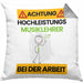 Musiklehrer Kissen mit Füllung 40x40 Geschenk Lustiger Spruch Geschenkidee für Musiklehrer Achtung Hochleistungs Musiklehrer Bei Der Arbeit (Grau) Grau Trendation