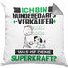 Hundebedarfsverkäufer Kissen mit Füllung 40x40 Geschenk für Hundebedarfsverkäufer Geburtstag Lustiger Spruch Was Ist Deine Superkraft (Grau) Grau Trendation