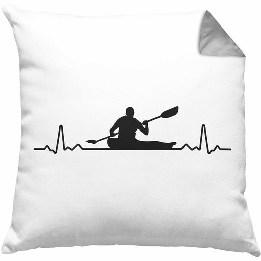 Kajak Geschenk Kissen mit Füllung 40x40 Mit Spruch Kajakfahrer Geschenkidee Kanu Padelboot (Grau) Grau Trendation
