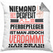 Pferdepfleger Geschenk Kissen mit Füllung 40x40 Lustige Geschenkidee für Pferdepfleger Geburtstag Niemand Ist Perfekt Aber Als Pferdepfleger Ist Man Nah Dran (Grau) Grau Trendation