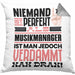 Musikmanager Geschenk Kissen mit Füllung 40x40 Lustige Geschenkidee für Musikmanager Geburtstag Niemand Ist Perfekt Aber Als Musikmanager Ist Man Nah Dran (Grau) Grau Trendation