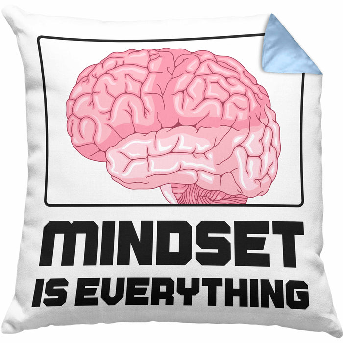 Entrepreneur Kissen mit Füllung 40x40 Entrepreneurship Geschenk Spruch Motivation Idee Mindset (Grau) Blau Trendation