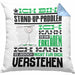 Stand-Up-Paddler Geschenk Kissen mit Füllung 40x40 Lustige Geschenkdiee für einen Stand-Up-Paddler Geburtstag Ich Bin Stand-Up-Paddler Ich Kann Es Dir Erklären Aber Nicht Für Dich Verstehen (Grau) Blau Trendation