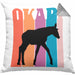 Lustige Okapi Kissen mit Füllung 40x40 Geschenk für Okapi Liebhaber Grafik (Grau) Grau Trendation
