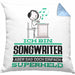 Songwriter Geschenk Kissen mit Füllung 40x40 Ich Bin Songwriter Aber Sag Doch Einfach Superheld Lustige Geschenkdiee für Songwriter (Grau) Blau Trendation