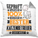 Katzenbetreuer Geschenk Lustiger Spruch für Katzenbetreuer Geschenkidee Bester Katzenbetreuer Der WeltKissen mit Füllung 40x40 (Grau) Grau Trendation