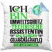 Umweltschutztechnische Assistentin Ausbildung Start Geschenk Kissen mit Füllung 40x40 Ich Bin Umweltschutztechnische Assistentin In Der Ausbildung Ich Darf Das Geschenkidee (Grau) Blau Trendation