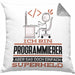 Programmierer Geschenk Kissen mit Füllung 40x40 Ich Bin Programmierer Aber Sag Doch Einfach Superheld Lustige Geschenkdiee für Programmierer (Grau) Grau Trendation