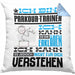 Parkour-Trainer Geschenk Kaffee-Kissen mit Füllung 40x40 Geschenkidee für Parkour-Trainer Ich Bin Parkour-Trainer Ich Kann Es Dir Erklären Jedoch Nicht Für Dich Verstehen Spruch Lustig (Grau) Blau Trendation