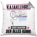 Kajaklehrer Kissen mit Füllung 40x40 Geschenk für Kajaklehrer Der Mann Der Alles Kann Geschenkidee zum Geburtstag (Grau) Grau Trendation