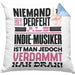 Indie-Musiker Geschenk Kissen mit Füllung 40x40 Lustige Geschenkidee für Indie-Musiker Geburtstag Niemand Ist Perfekt Aber Als Indie-Musiker Ist Man Nah Dran (Grau) Blau Trendation