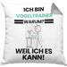 Vogeltrainer Geschenk Kissen mit Füllung 40x40 Lustiger Spruch Ich Bin Vogeltrainer Warum Weil Ich Es Kann Geschenkidee Bester Vogeltrainer Geburtstag (Grau) Grau Trendation