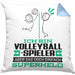 Volleyballspieler Geschenk Kissen mit Füllung 40x40 Ich Bin Volleyballspieler Aber Sag Doch Einfach Superheld Lustige Geschenkdiee für Volleyballspieler (Grau) Blau Trendation
