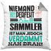 Sammler Geschenk Kissen mit Füllung 40x40 Lustige Geschenkidee für Sammler Geburtstag Niemand Ist Perfekt Aber Als Sammler Ist Man Nah Dran (Grau) Grau Trendation