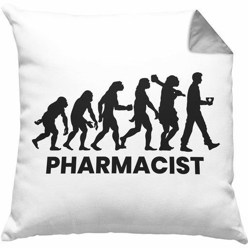 Apotheker Kissen mit Füllung 40x40 Geschenk Apothekerin Geschenkidee Evolution (Grau) Grau Trendation
