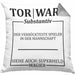 Lustige Torwart Kissen mit Füllung 40x40 Geschenk Torwartin Geschenk (Grau) Grau Trendation