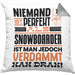 Snowboarder Geschenk Kissen mit Füllung 40x40 Lustige Geschenkidee für Snowboarder Geburtstag Niemand Ist Perfekt Aber Als Snowboarder Ist Man Nah Dran (Grau) Grau Trendation