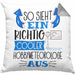 Hobbymeteorologe Kissen mit Füllung 40x40 So Sieht Ein Richtig Cooler Hobbymeteorologe Aus Geschenk Lustiger Spruch Geschenkidee (Grau) Grau Trendation