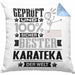 Karateka Geschenk Lustiger Spruch für Karateka Geschenkidee Bester Karateka Der WeltKissen mit Füllung 40x40 (Grau) Blau Trendation