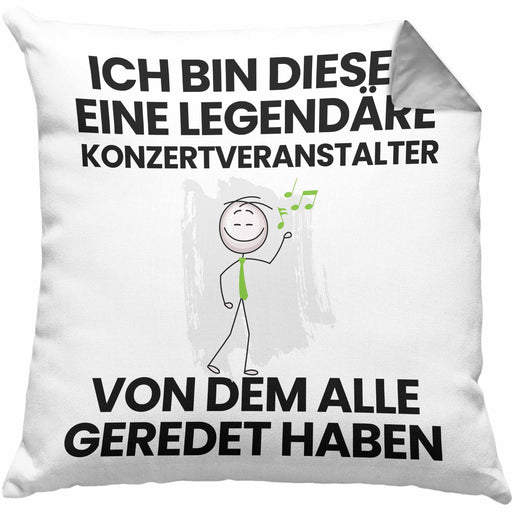 Konzertveranstalter Geschenk Kissen mit Füllung 40x40 Lustige Geschenkidee Geburtstag für Konzertveranstalter Ich Bin Dieser Legendäre Konzertveranstalter Von Dem Alle Geredet Haben (Grau) Grau Trendation