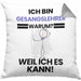 Gesangslehrer Geschenk Kissen mit Füllung 40x40 Lustiger Spruch Ich Bin Gesangslehrer Warum Weil Ich Es Kann Geschenkidee Bester Gesangslehrer Geburtstag (Grau) Grau Trendation