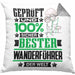 Wanderführer Geschenk Lustiger Spruch für Wanderführer Geschenkidee Bester Wanderführer Der WeltKissen mit Füllung 40x40 (Grau) Grau Trendation