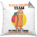 Sloth Hiking Team Kissen mit Füllung 40x40 Geschenk Lustiger Spruch Wander Berge We Will Get There When We Get There Geschenkidee Geburtstag (Grau) Grau Trendation