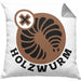 Holzwurm Kreissäge Kissen mit Füllung 40x40 Geschenk Holzarbeiter Geschenkidee Schreiner (Grau) Grau Trendation
