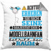 Modellbahnfan Geschenk Kissen mit Füllung 40x40 Lustiger Spruch Erheben Sie Sich Der Modellbahnfan Betritt den Raum (Grau) Grau Trendation