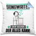 Songwriter Kissen mit Füllung 40x40 Geschenk für Songwriter Der Mann Der Alles Kann Geschenkidee zum Geburtstag (Grau) Blau Trendation