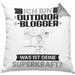 Outdoor-Blogger Kissen mit Füllung 40x40 Geschenk für Outdoor-Blogger Geburtstag Lustiger Spruch Was Ist Deine Superkraft (Grau) Grau Trendation