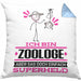 Zoologe Geschenk Kissen mit Füllung 40x40 Ich Bin Zoologe Aber Sag Doch Einfach Superheld Lustige Geschenkdiee für Zoologe (Grau) Blau Trendation