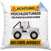 Geländewagenfahrer Kissen mit Füllung 40x40 Geschenk Lustiger Spruch Geschenkidee für Geländewagenfahrer Achtung Hochleistungs Geländewagenfahrer Bei Der Arbeit (Grau) Blau Trendation