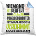 Vogelbeobachter Geschenk Kissen mit Füllung 40x40 Lustige Geschenkidee für Vogelbeobachter Geburtstag Niemand Ist Perfekt Aber Als Vogelbeobachter Ist Man Nah Dran (Grau) Blau Trendation